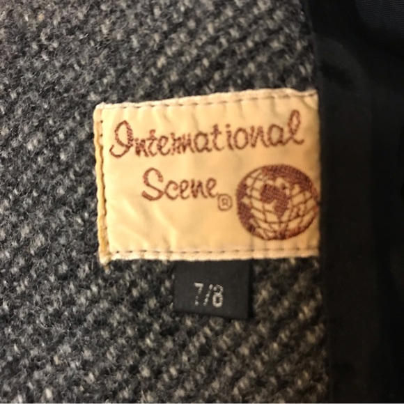 PURE WOOL TWEED COAT DOUBLE BREASTED OVERCOAT INTERNATIONAL SCENE - Picture 6 of 10